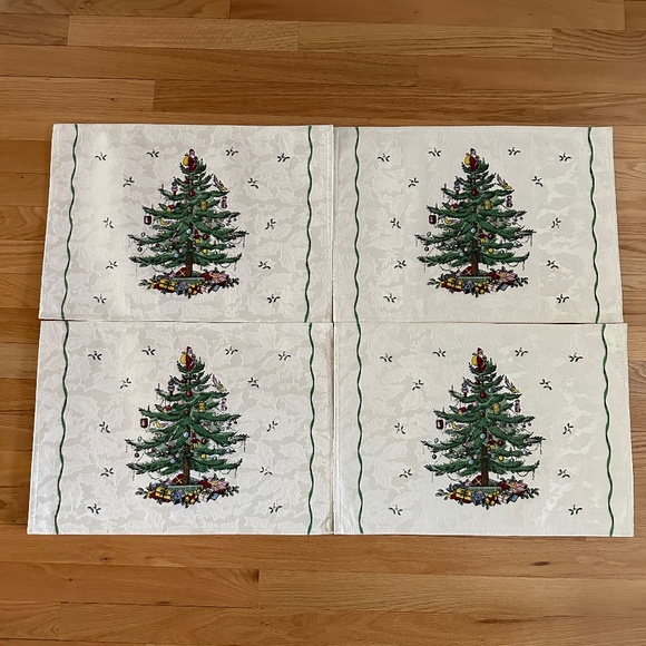 Spode Holiday Spode Christmas Tree Set Of 4 Placemats New Poshmark